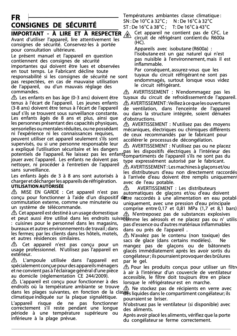 Image de la première page du manuel de l'appareil PFVI 9S1