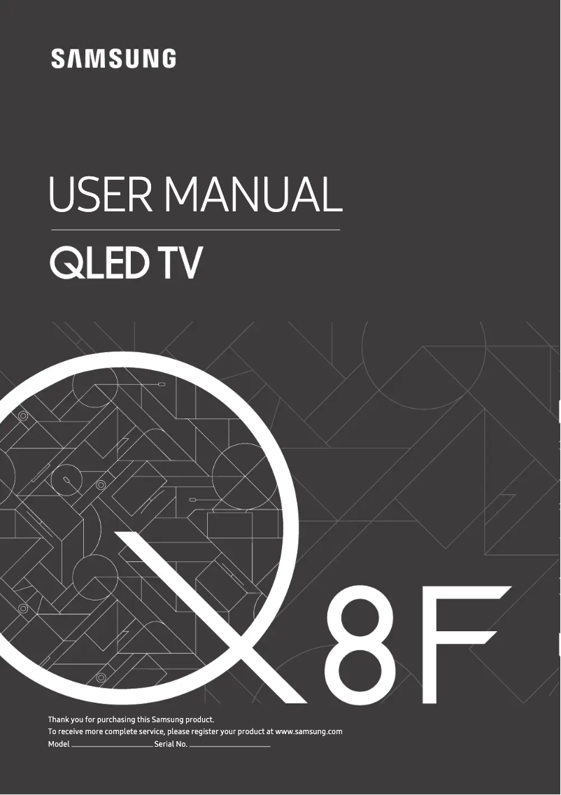 Page 1 de la notice Manuel utilisateur Samsung QLED QE65Q8F (2018)