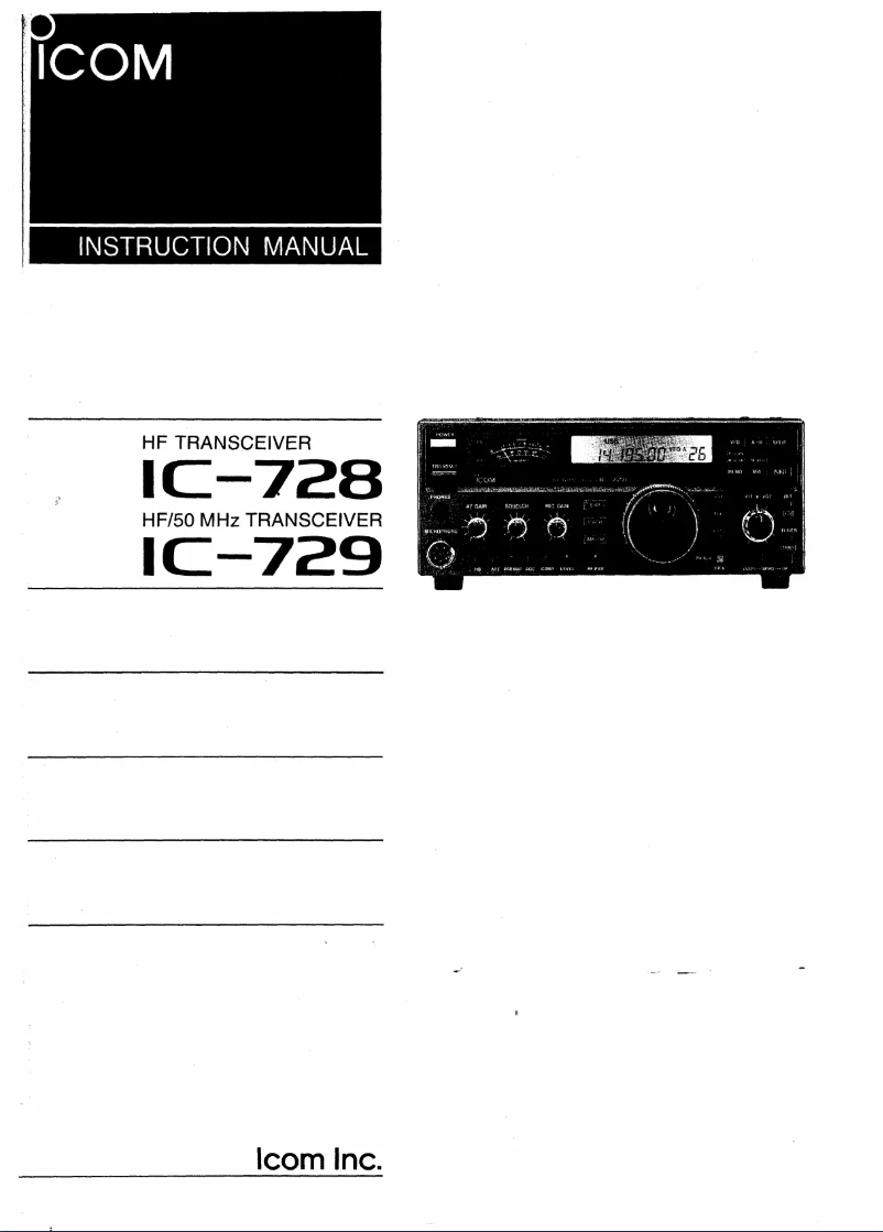 Image de la première page du manuel de l'appareil IC-728