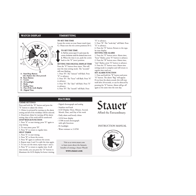 Page n°1 - Manuel utilisateur Stauer 35602