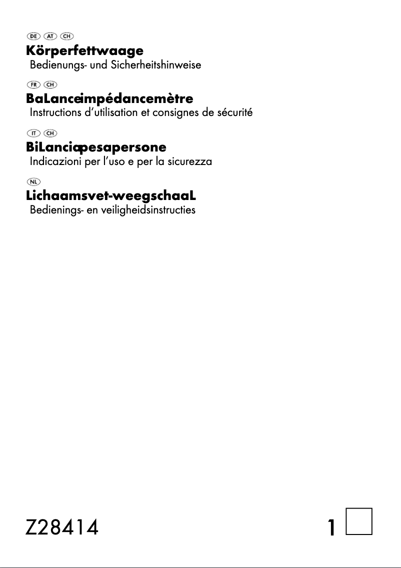 Page n°1 - Manuel utilisateur SilverCrest Z30936