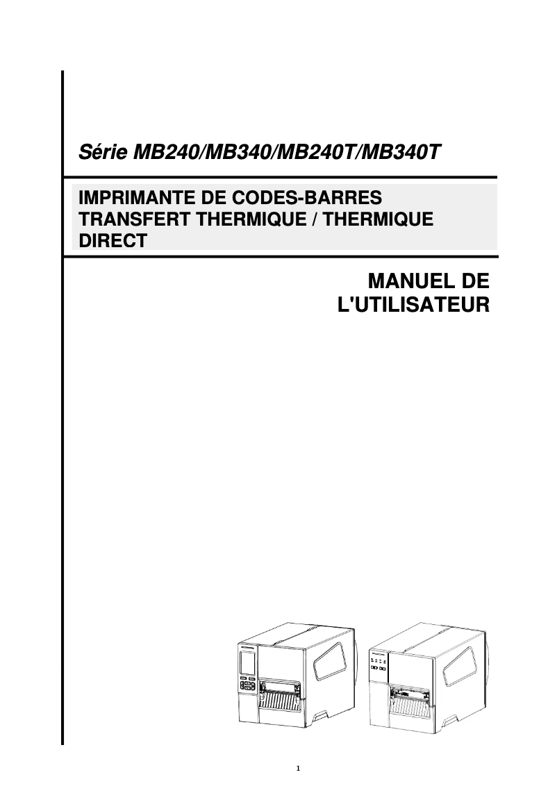 Image de la première page du manuel de l'appareil MB241