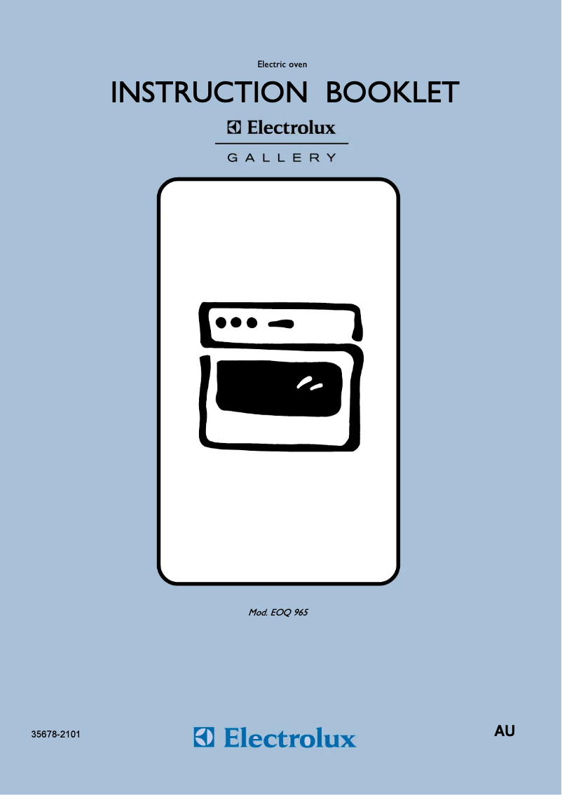 Page 1 de la notice Manuel utilisateur Electrolux EOQ 965