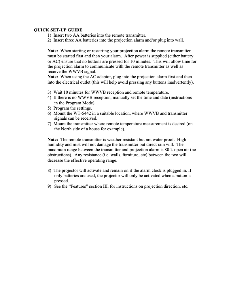 Page 1 de la notice Guide de démarrage rapide La Crosse Technology WT-5442U