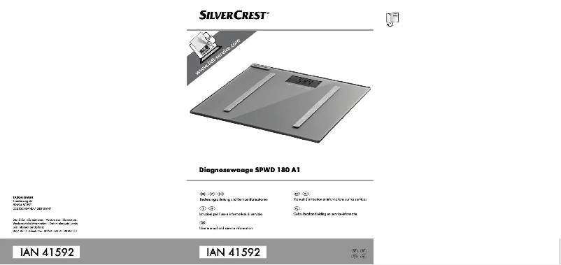 Image de la première page du manuel de l'appareil SPWD 180 A1
