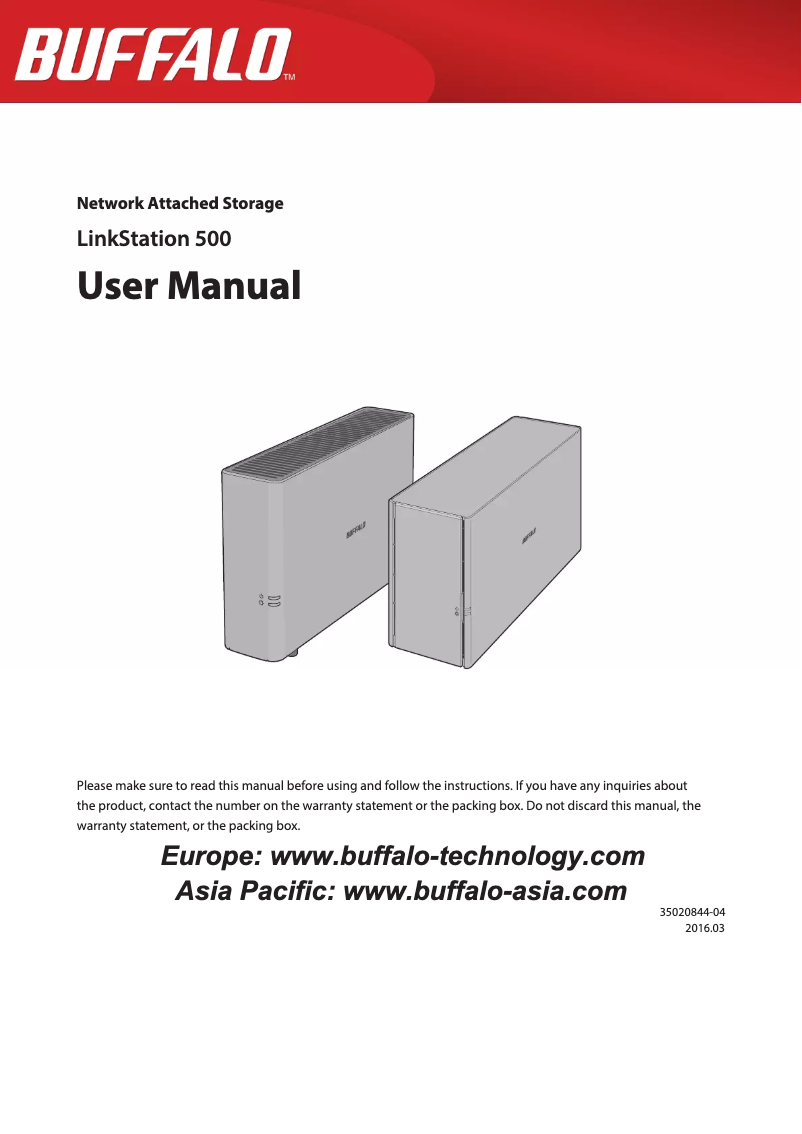 Página 1 del manual Manual de usuario Buffalo LinkStation 510