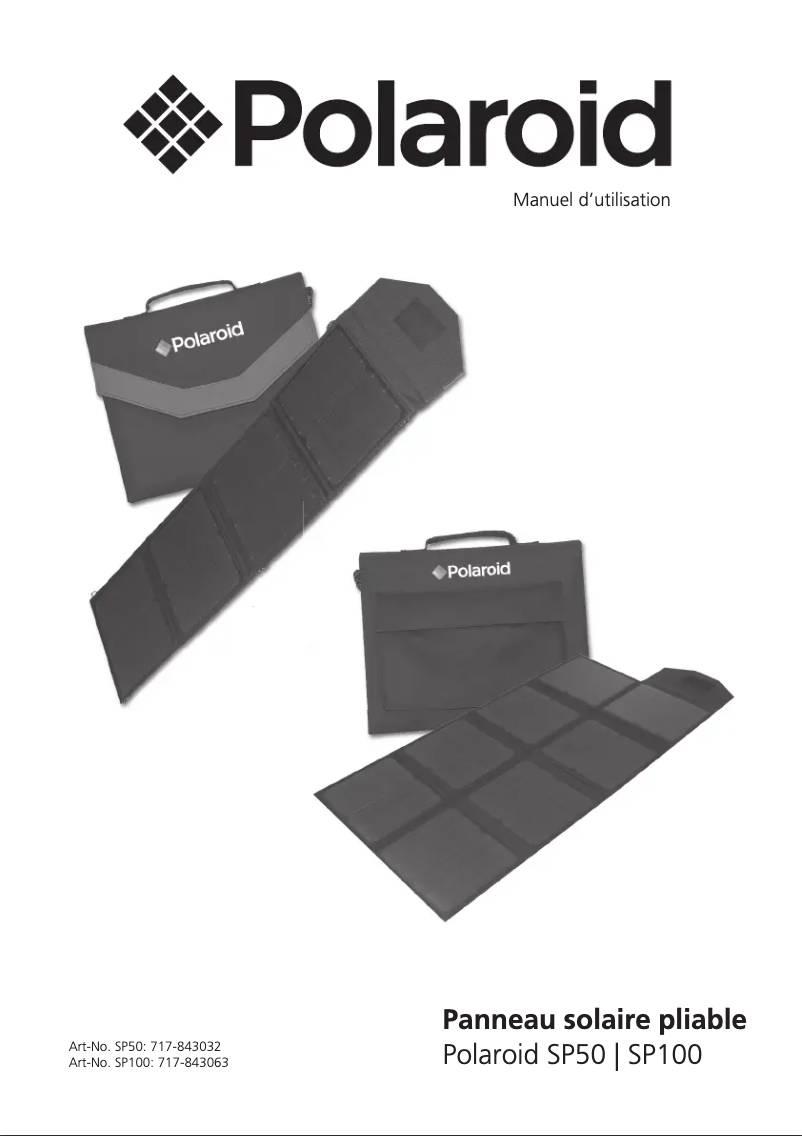 Page 1 de la notice Manuel utilisateur Polaroid SP100