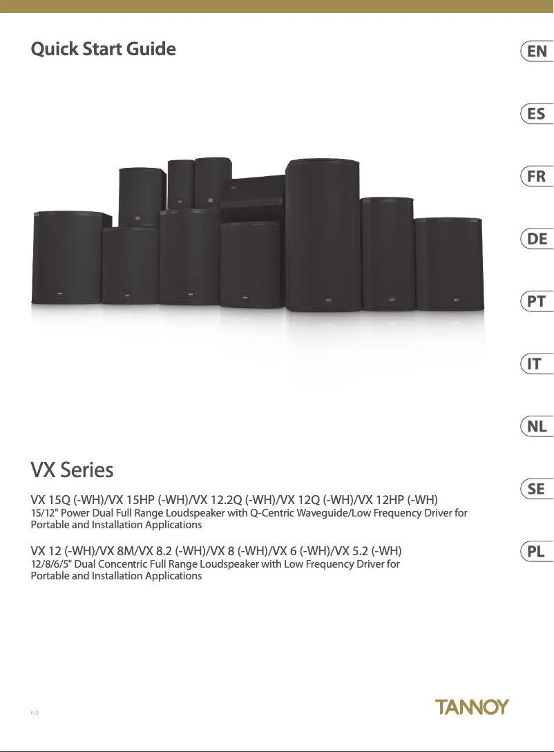 Image de la première page du manuel de l'appareil VX 8M