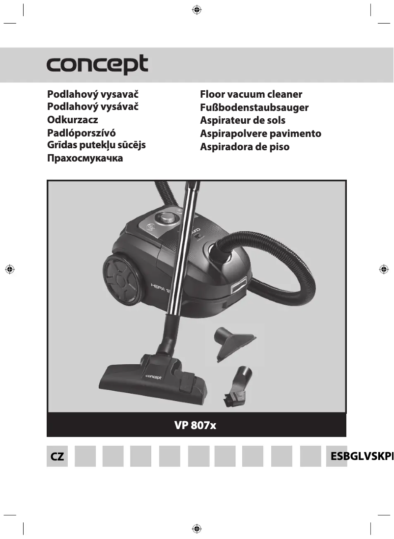 Image de la première page du manuel de l'appareil VP8076
