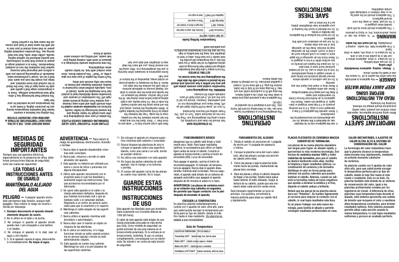 Page 1 de la notice Manuel utilisateur Conair CS31TX