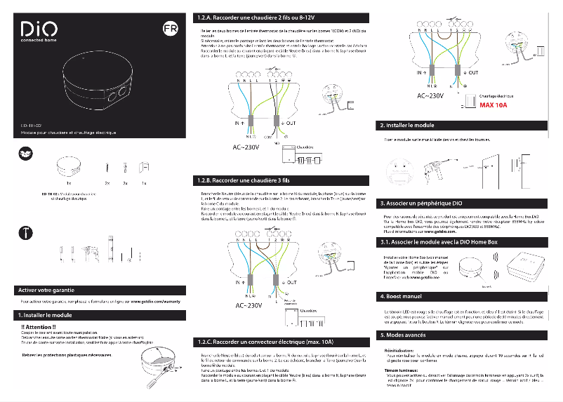 Page n°1 - Manuel utilisateur DiO ED-TH-02