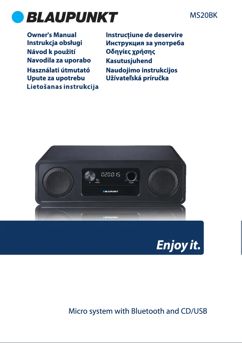 Página 1 del manual Manual de usuario Blaupunkt MS20BK