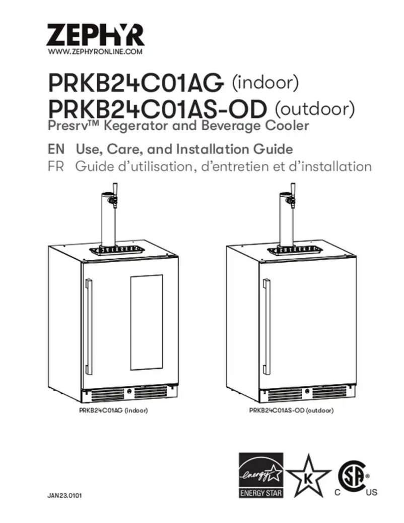 Page 1 de la notice Manuel utilisateur Zephyr Presrv PRKB24C01AS-OD