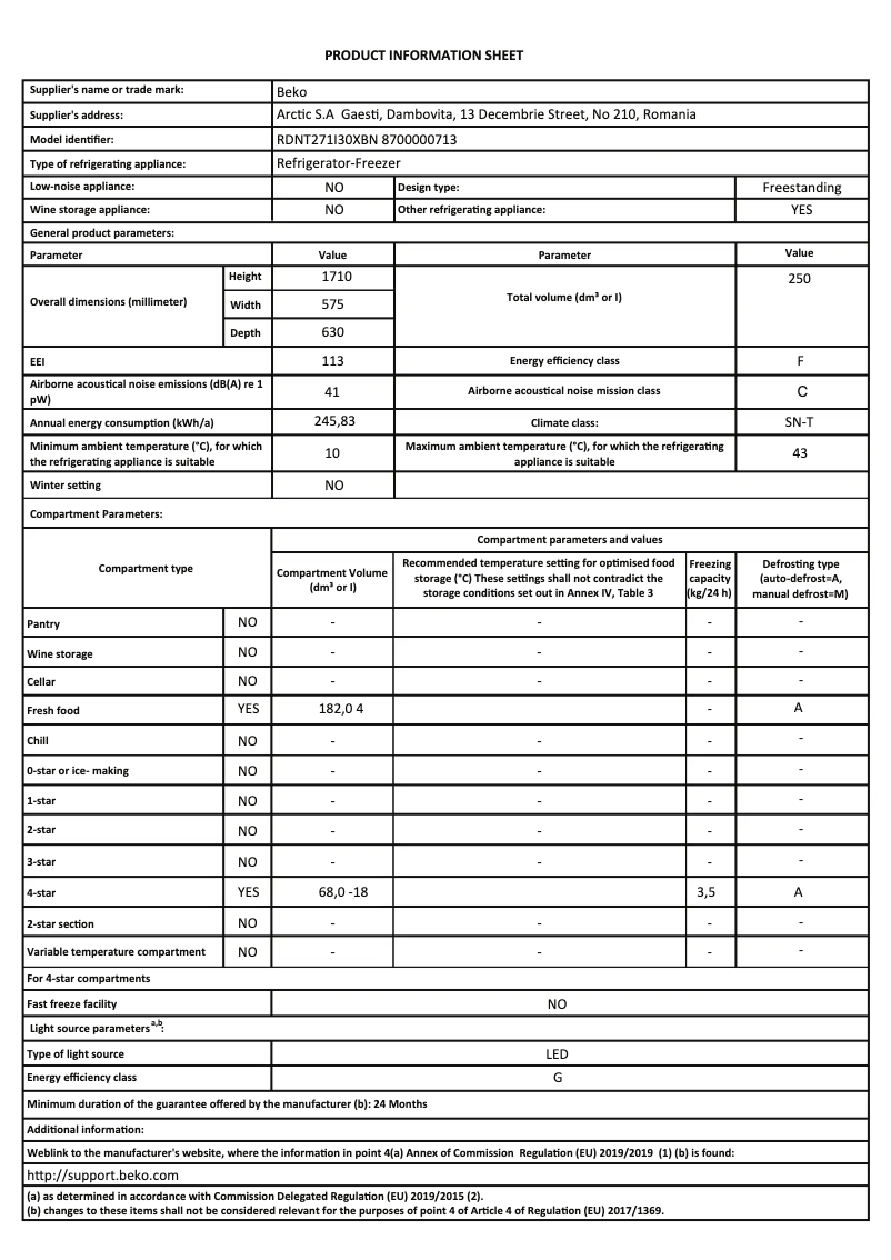 Image de la première page du manuel de l'appareil RDNT271I30XBN
