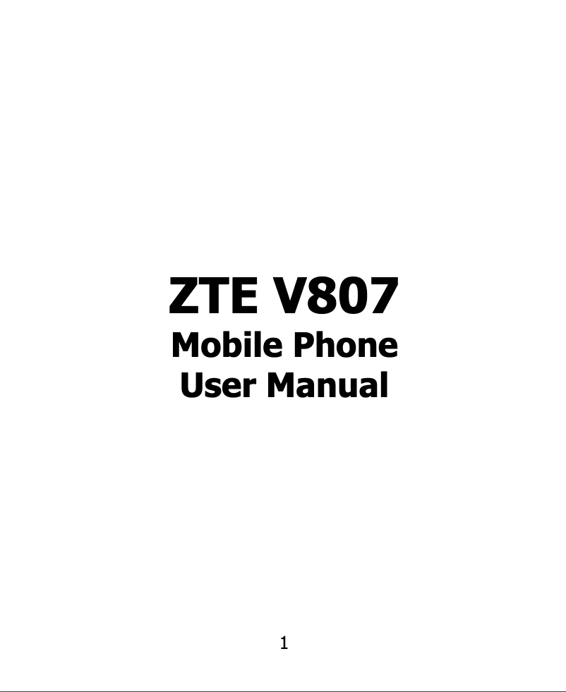Page 1 de la notice Manuel utilisateur ZTE Blade C