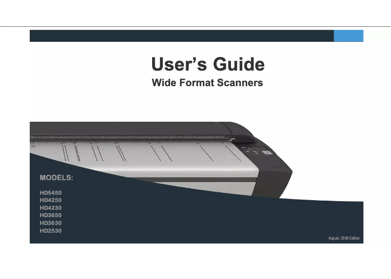 Page 1 de la notice Manuel utilisateur Contex HD4230