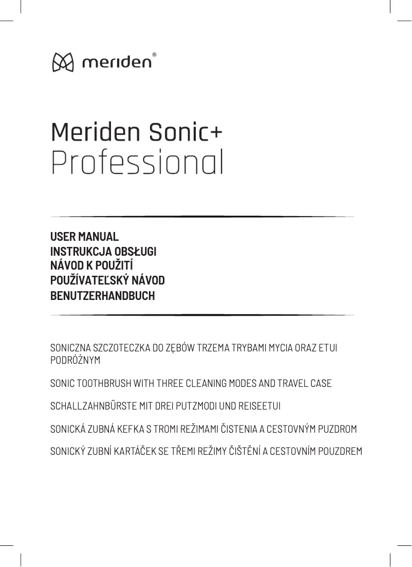 Page n°1 - Manuel utilisateur Meriden Sonic+ Professional