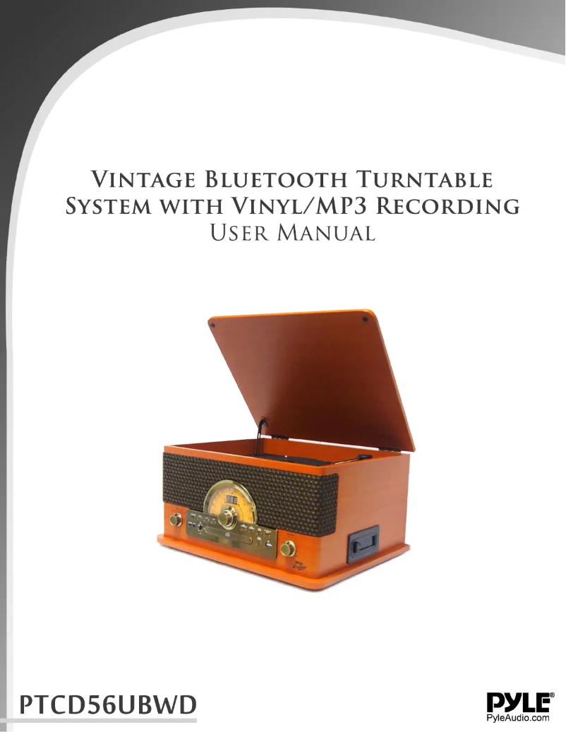 Page n°1 - Manuel utilisateur Pyle PTCD56UBWD
