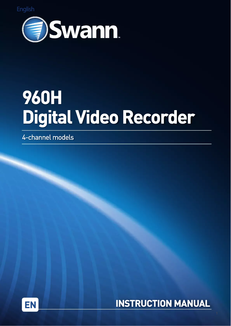 Page 1 de la notice Manuel utilisateur Swann DVR4-4100