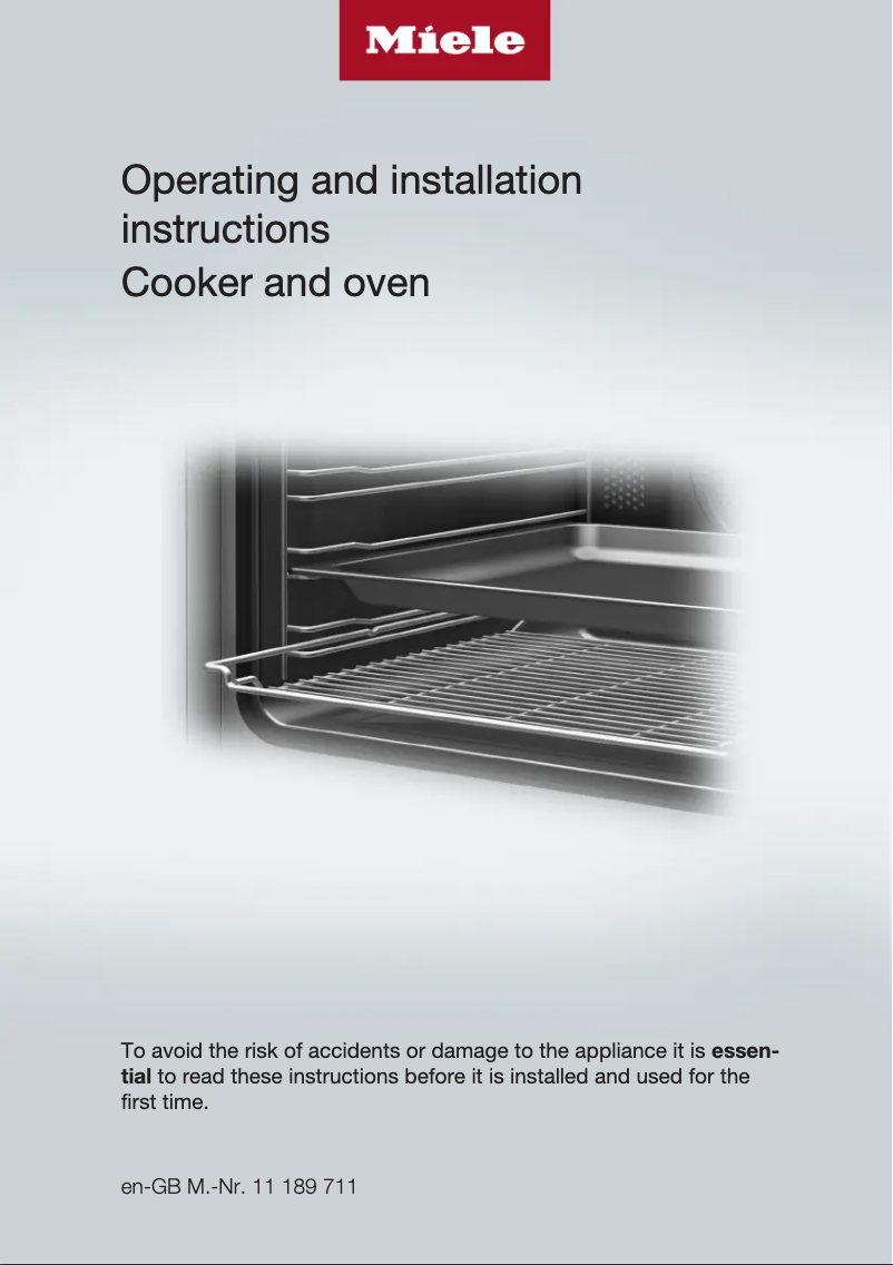 Page n°1 - Guide d'installation Miele H 2765 B