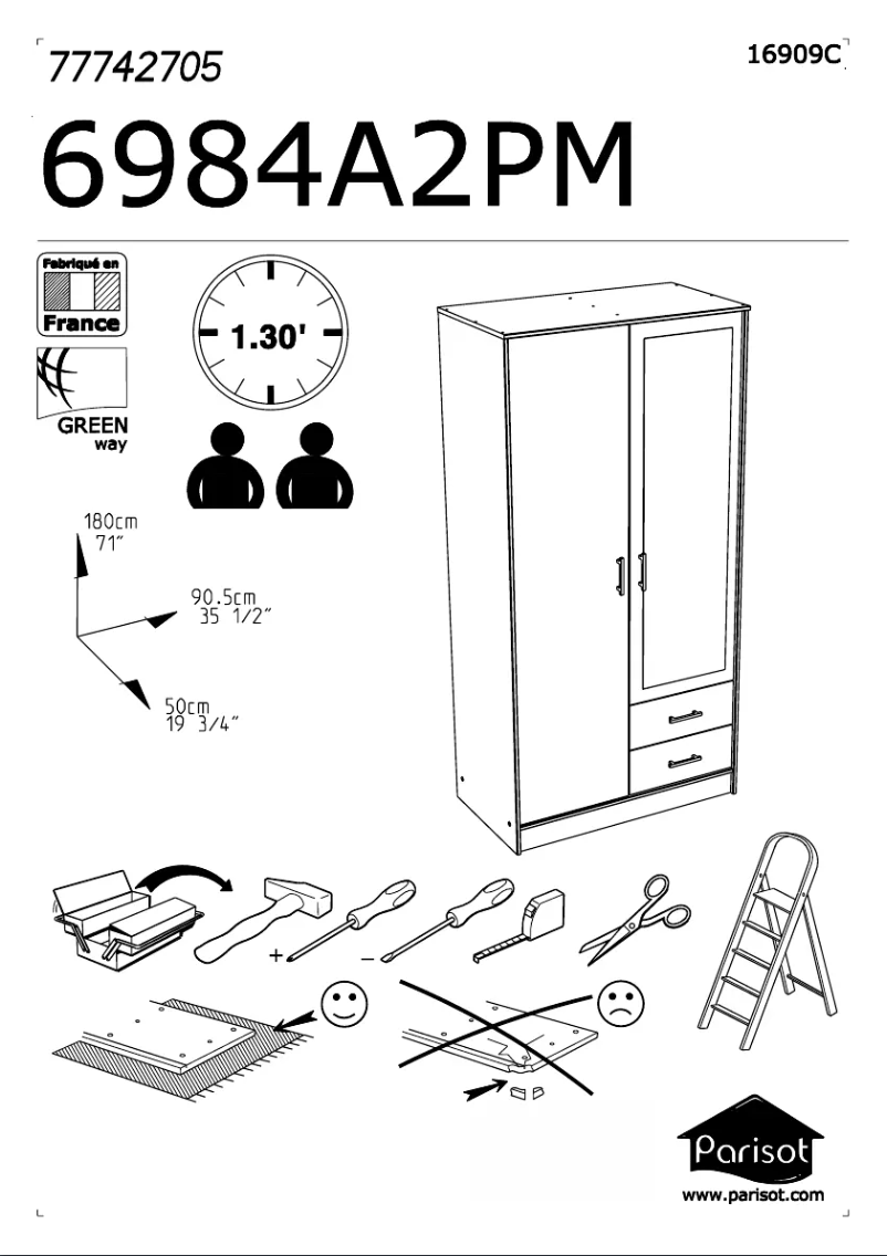 Page 1 de la notice Manuel utilisateur Parisot Infinity 6984A2PM