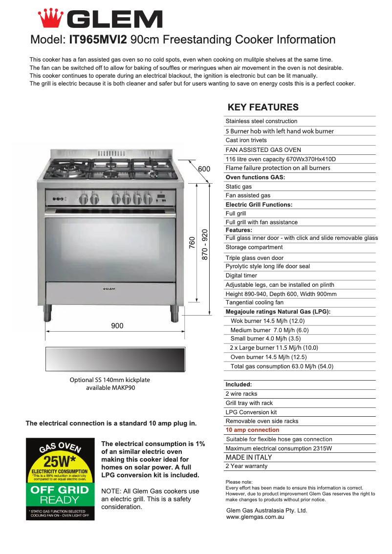 Image de la première page du manuel de l'appareil IT965MVI2