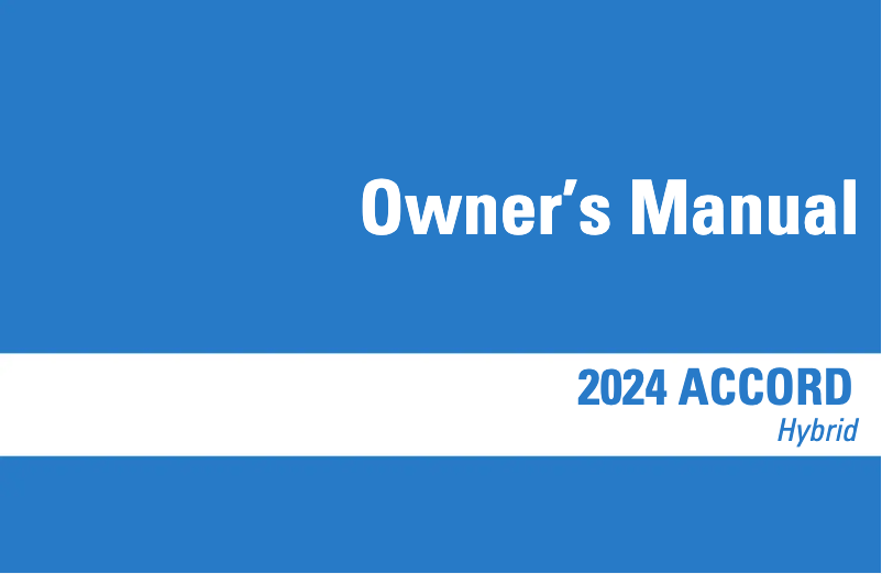 Imagen de la primera página del manual del dispositivo Accord Hybrid (2024)
