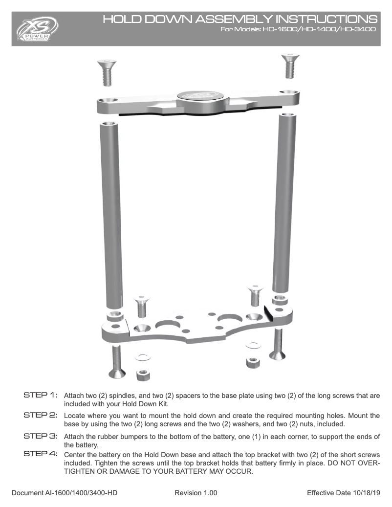 Page 1 de la notice Manuel utilisateur XS Power HD-3400