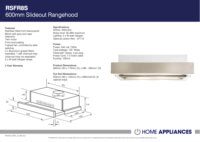 Página 1 del manual Manual de usuario ARC RSFR8S