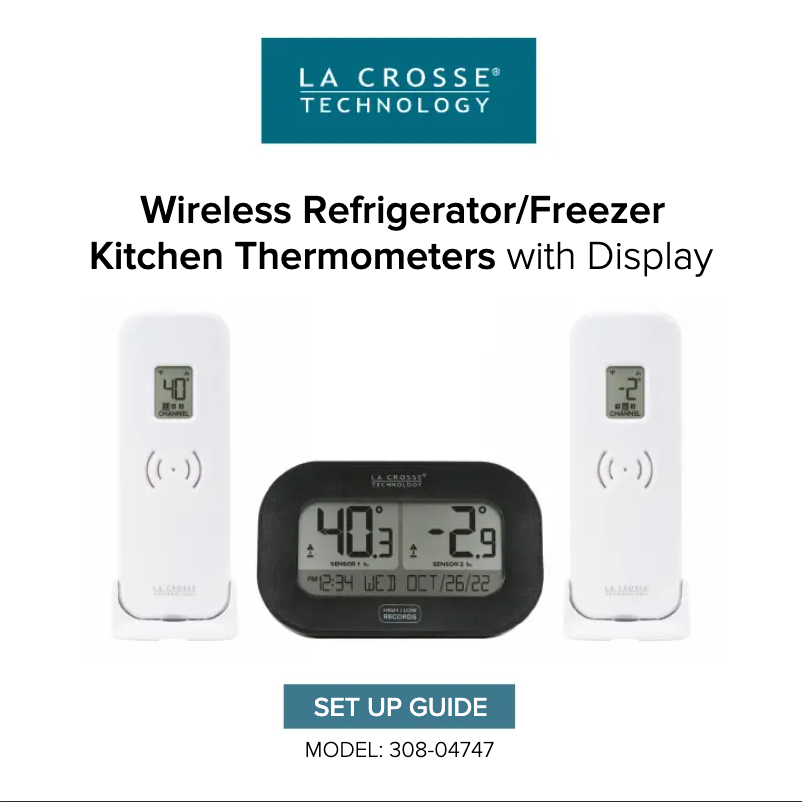 Page n°1 - Manuel utilisateur La Crosse Technology 308-04747