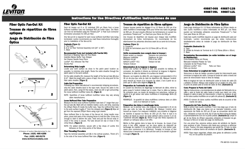 Page 1 de la notice Manuel utilisateur Leviton 49887-6L