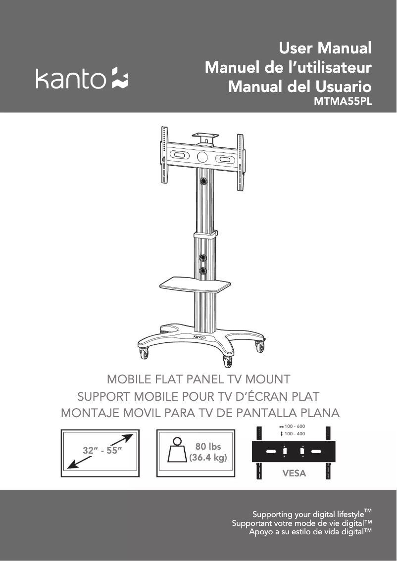Página 1 del manual Manual de usuario Kanto MTMA55PL