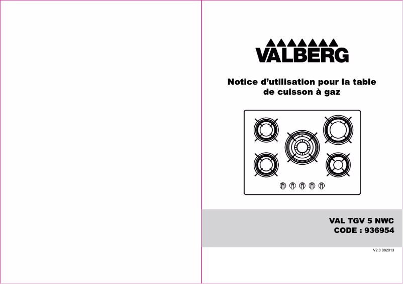 Page n°1 - Manuel utilisateur Valberg VAL TGV 5 NCW