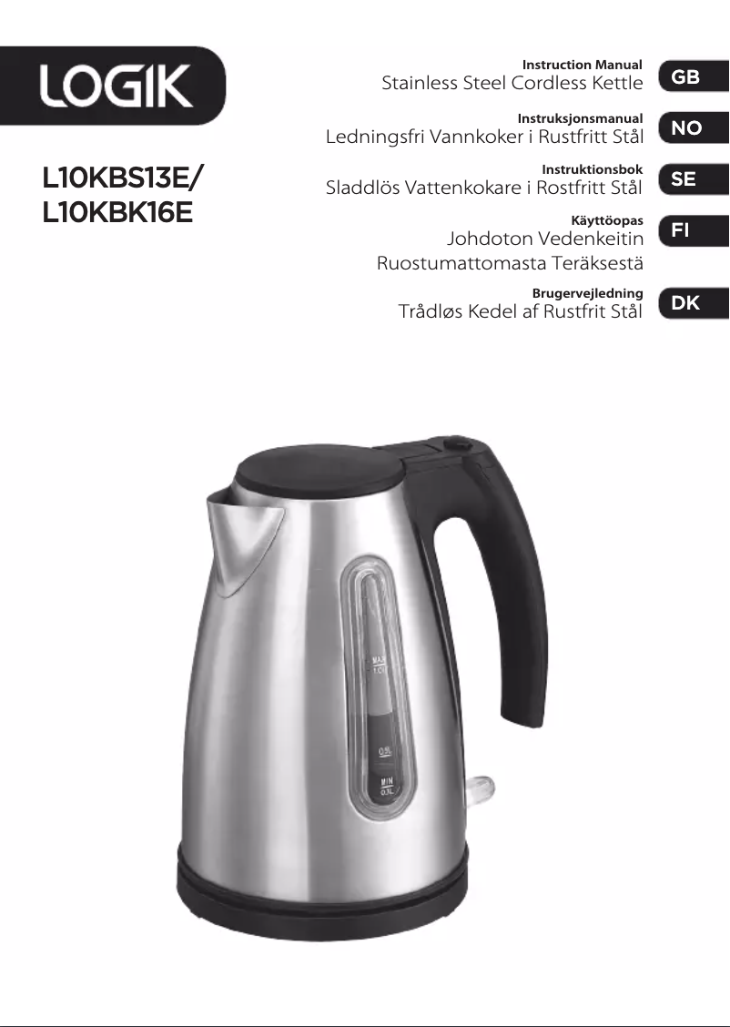 Image de la première page du manuel de l'appareil L10KBK16E