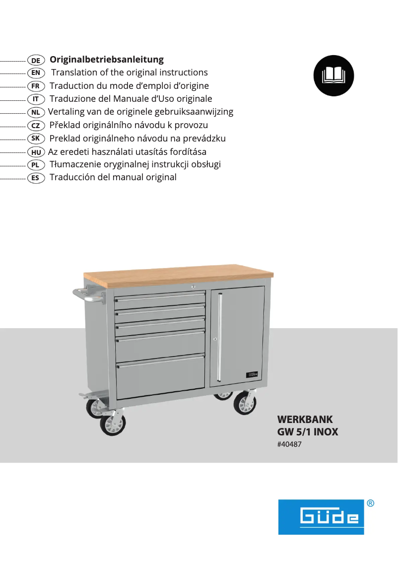 Page n°1 - Manuel utilisateur Güde GW 5/1 INOX