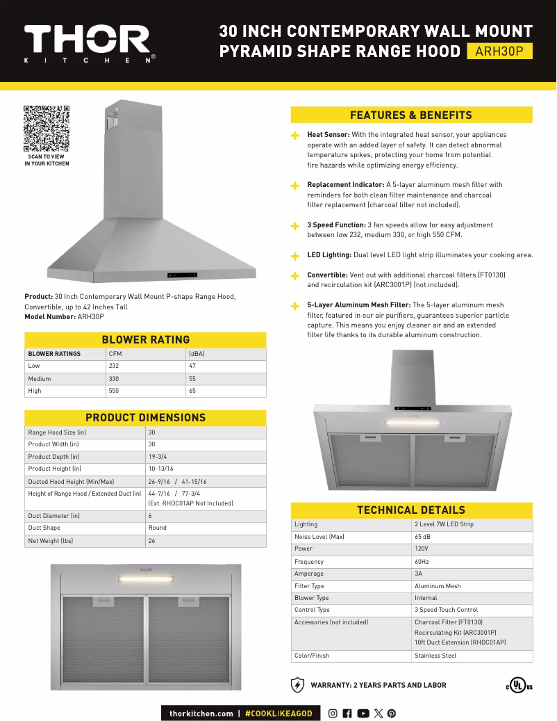 Image de la première page du manuel de l'appareil ARH30P