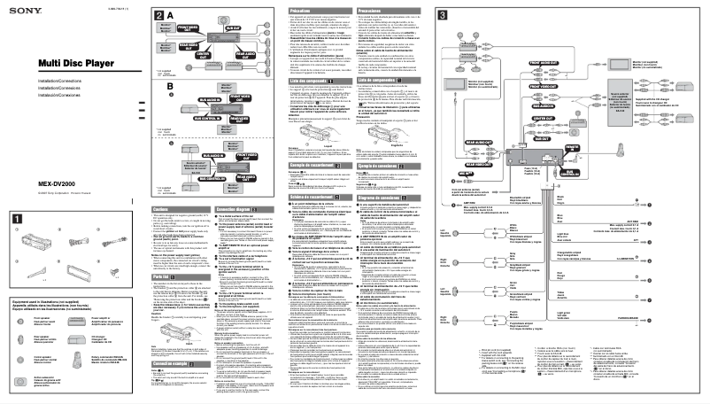 Image de la première page du manuel de l'appareil MEX-DV2000