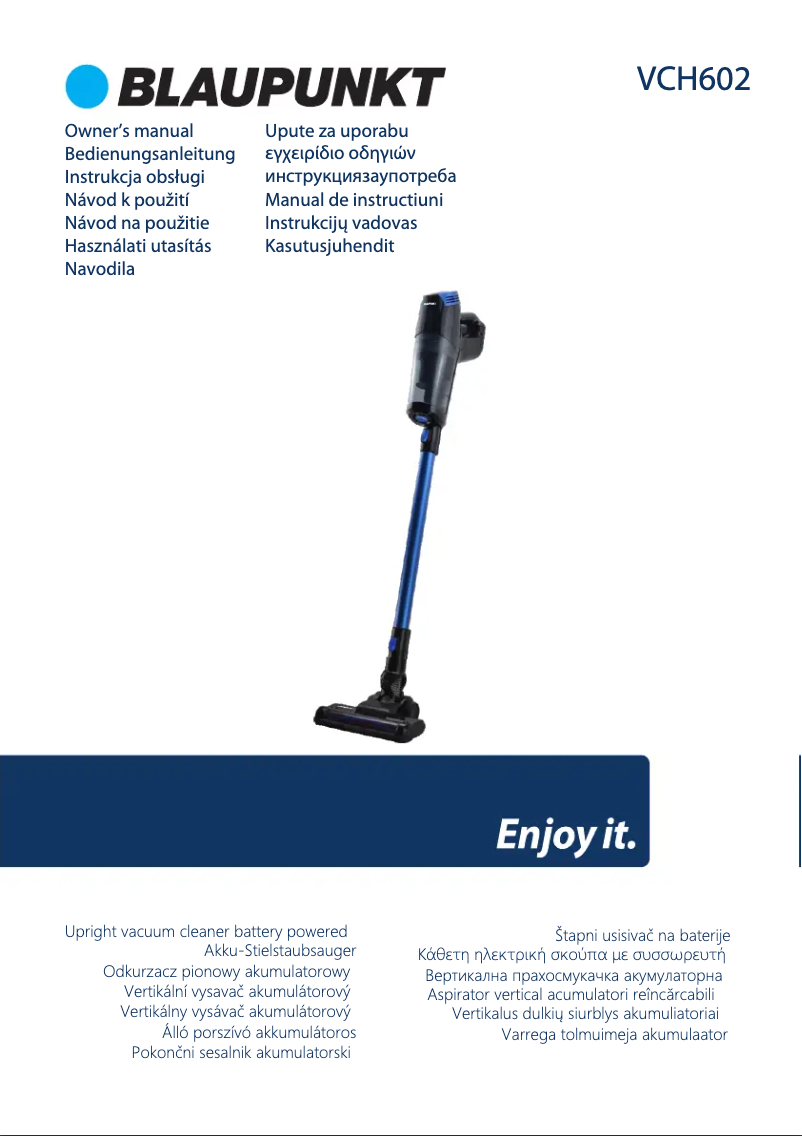 Page n°1 - Manuel utilisateur Blaupunkt VCH602BL