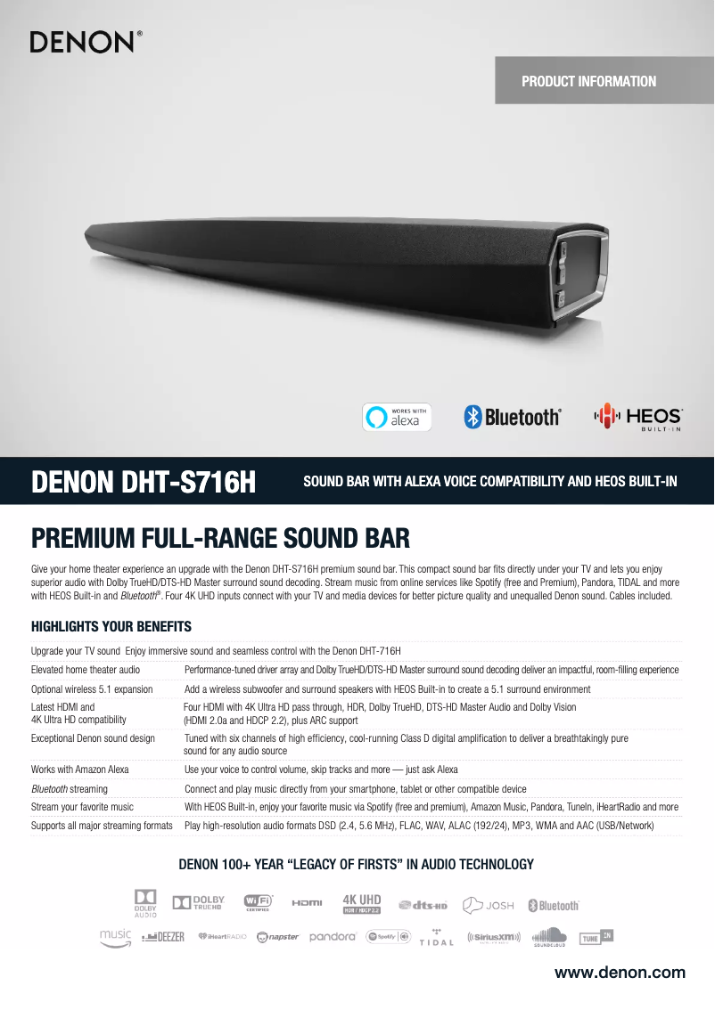 Image de la première page du manuel de l'appareil DHT-S716H