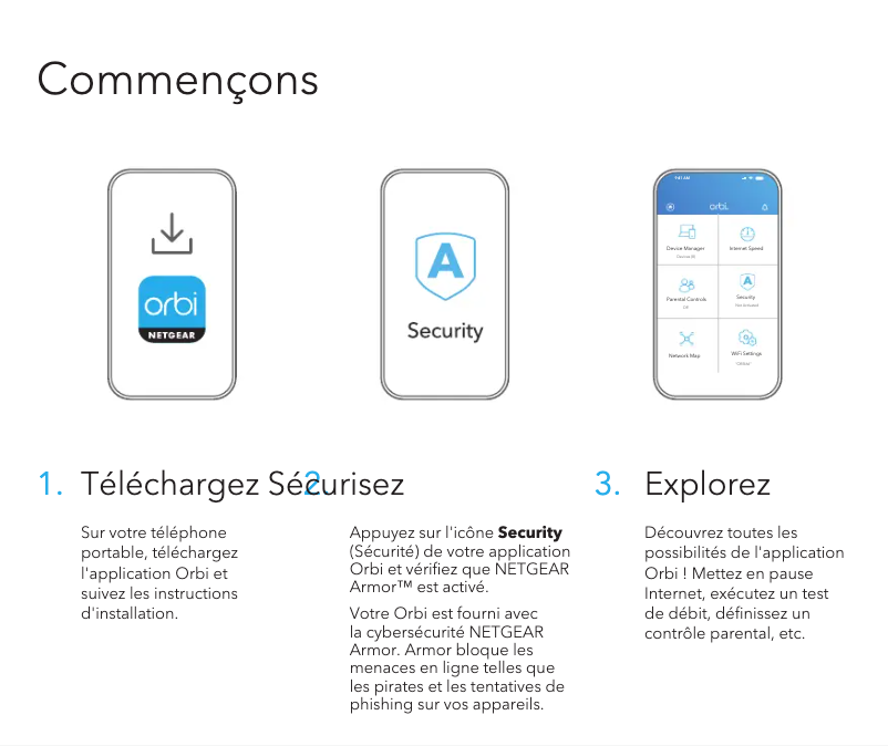 Image de la première page du manuel de l'appareil Orbi RBK12