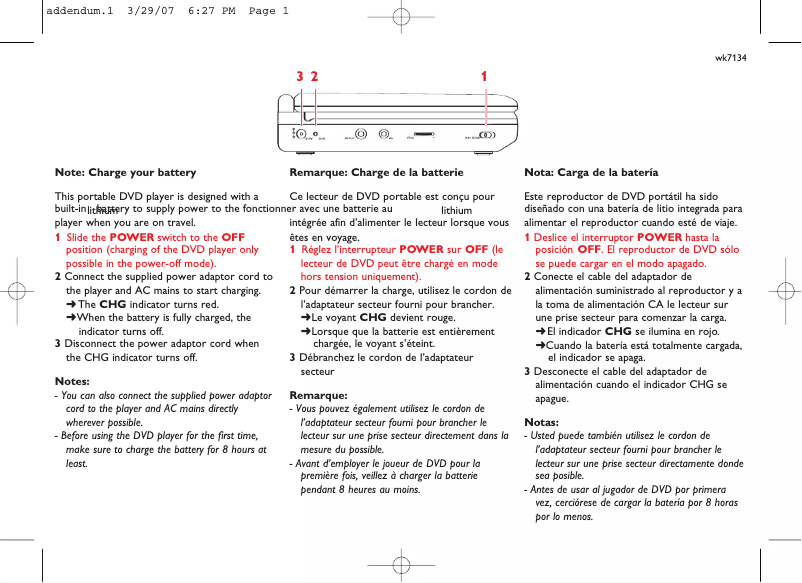 Página 1 del manual Guía de inicio rápido Philips PET716