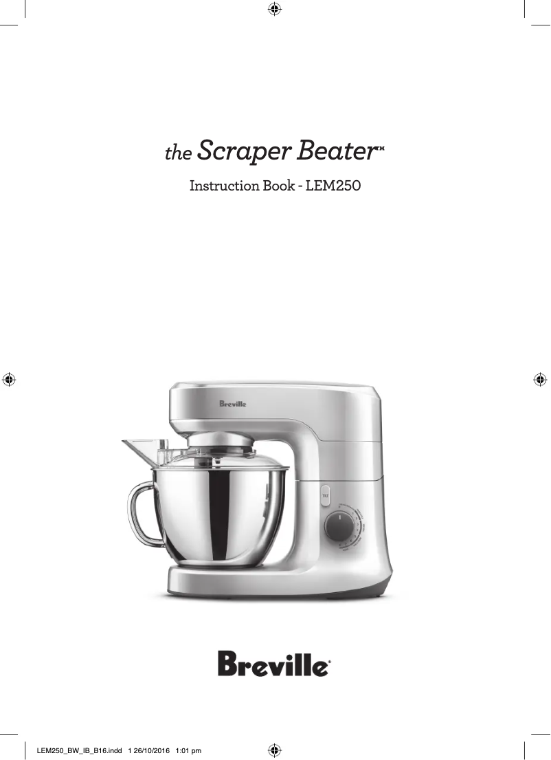 Image de la première page du manuel de l'appareil The Scraper Beater LEM250