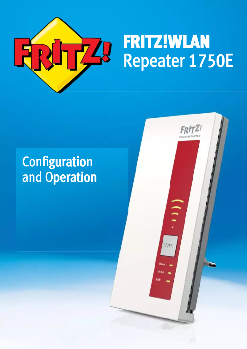 Page n°1 - Manuel utilisateur AVM FRITZ!WLAN Repeater 1750E International