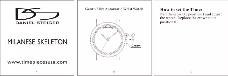 Image de la première page du manuel de l'appareil Milanese Skeleton