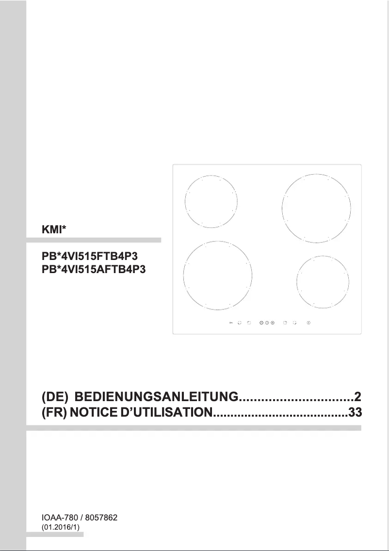 Page n°1 - Manuel utilisateur Amica KMI 13311 C