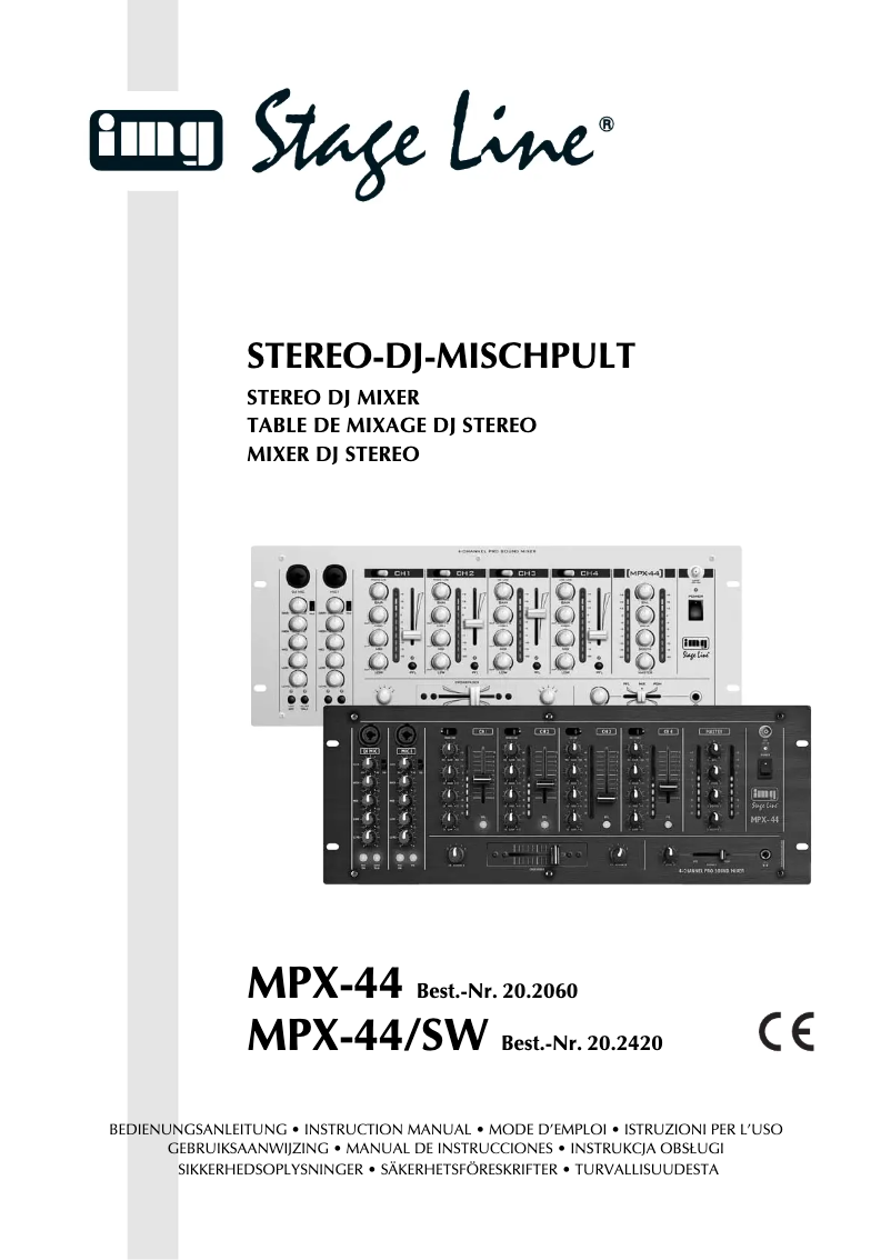 Page 1 de la notice Manuel utilisateur Monacor MPX-44-SW