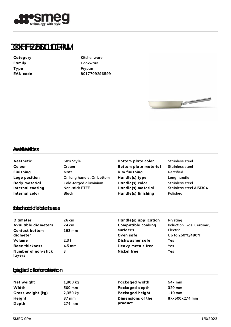 Image de la première page du manuel de l'appareil CKFF2601CRM