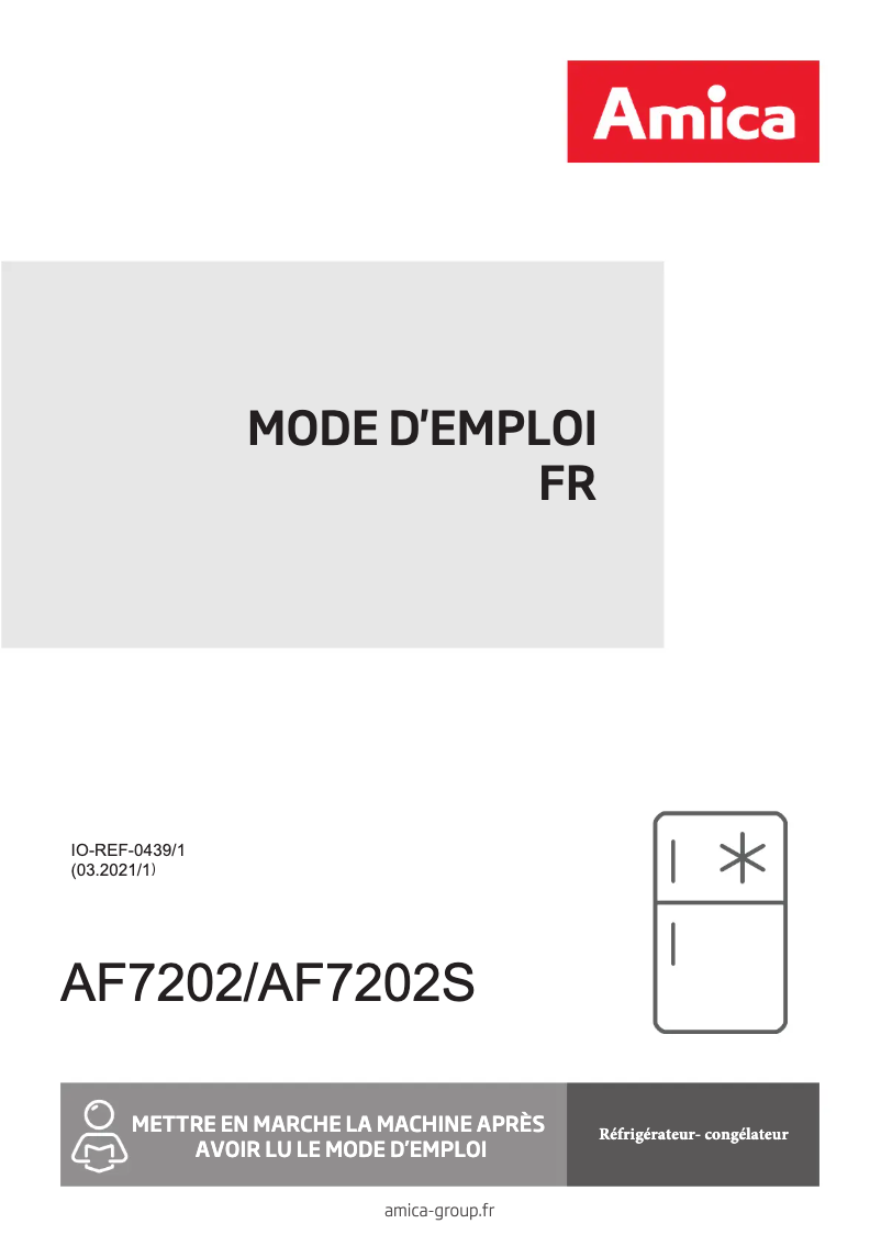 Image de la première page du manuel de l'appareil AF7202S