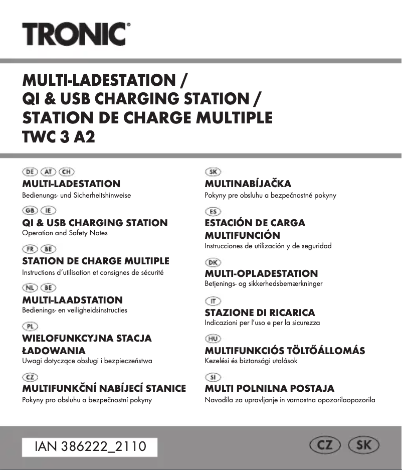 Image de la première page du manuel de l'appareil TWC 3A1