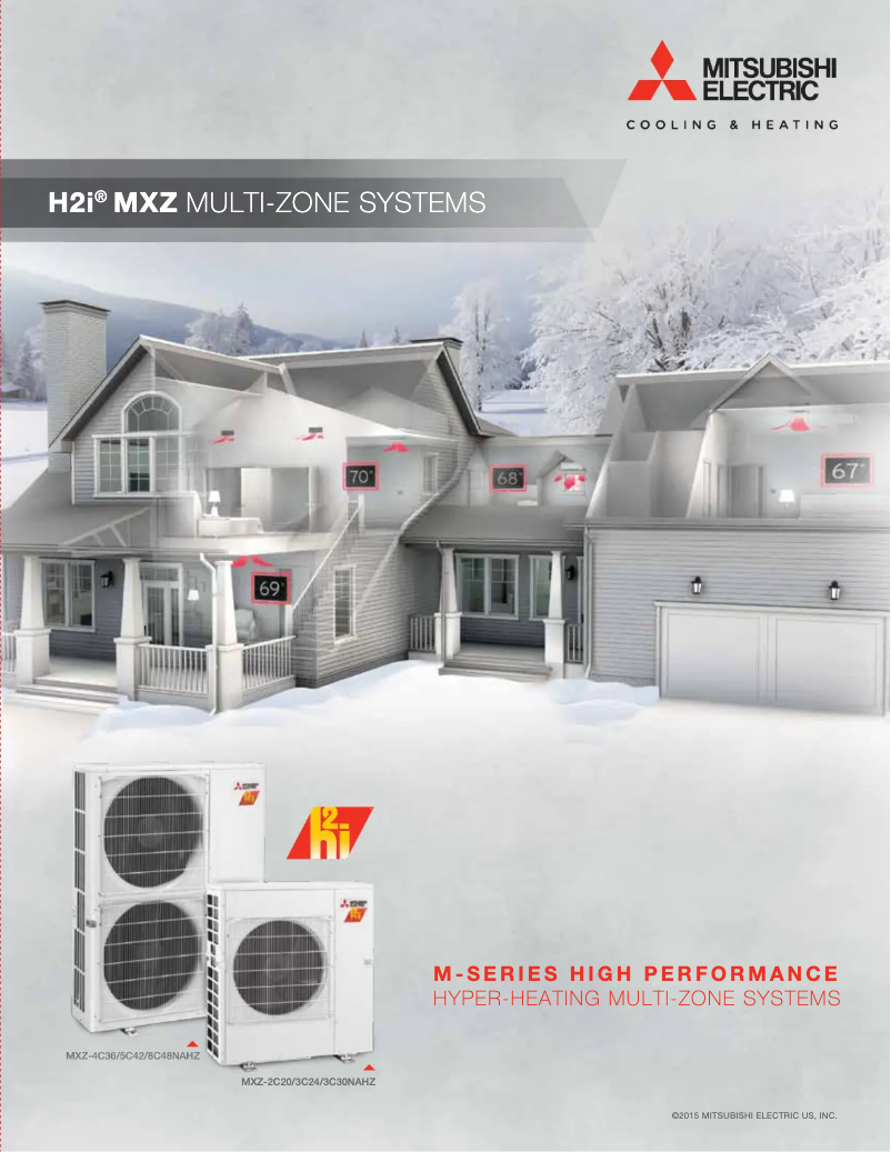 Page 1 de la notice Brochure Mitsubishi MXZ8C48NAHZ